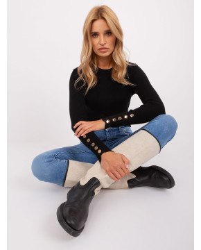 Klasikinis megztinis moterims (juodos spalvos)