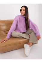 Oversize stiliaus megztinis moterims (alyvinės spalvos)