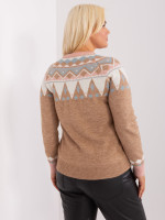 Plus size megztinis moterims (rudos spalvos)