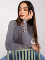 Klasikinis megztinis moterims (pilkos spalvos)