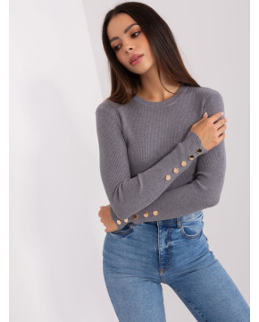 Klasikinis megztinis moterims (pilkos spalvos)