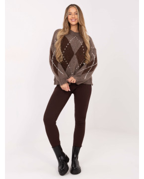 Megztinis su ornamentais (ruda spalva)