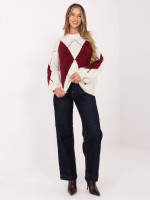 Megztinis su ornamentais (balta spalva)