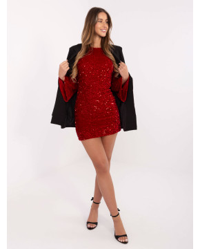 Kokteilinė mini suknelė moterims (raudona)