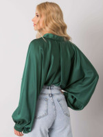 Marškiniai moterims pūstomis rankovėmis (žali)