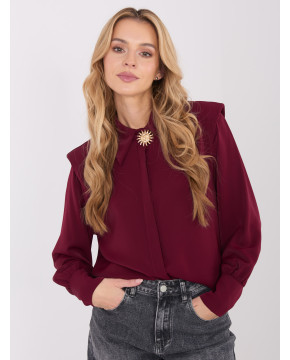 Marškiniai moterims su antpečiais (bordo)