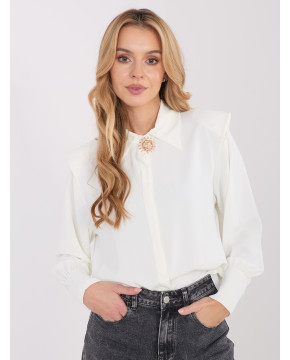 Marškiniai moterims su antpečiais (balti)