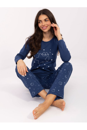 2 dalių medvilninė pižama (mėlynos spalvos)