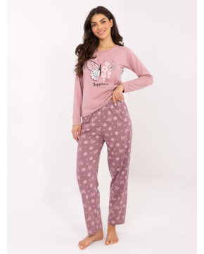 2 dalių medvilninė pižama (šviesiai rožinės spalvos)