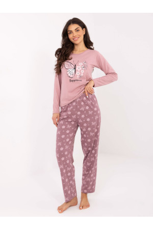 2 dalių medvilninė pižama (šviesiai rožinės spalvos)