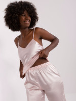 3 dalių pižama su chalatu (šviesiai rožinės spalvos)