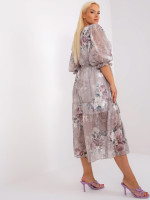 Plus size dydžio midi suknelė moterims Lakert (pilka)