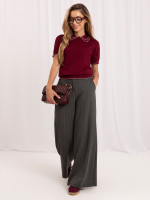 Elegantiškas polo megztinis moterims (bordo)