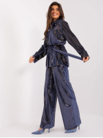 Puošnus laisvalaikio kostiumas moterims (mėlynas)