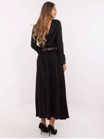 Proginė maxi suknelė moterims su blizgučiais (juoda)