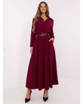 Proginė maxi suknelė moterims su blizgučiais (Bordo)