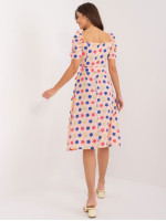 Gėlėta vasarinė suknelė Lakert (abrikosų)