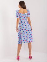 Gėlėta vasarinė suknelė Lakert (mėlyna)