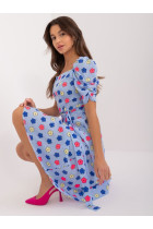 Gėlėta vasarinė suknelė Lakert (mėlyna)