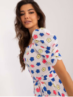 Gėlėta vasarinė suknelė Lakert (balta)