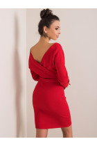 Suknelė su dirželiu Rue Paris (Raudonos spalvos)