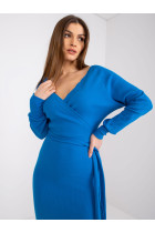 Suknelė su dirželiu Rue Paris (Mėlynos spalvos)
