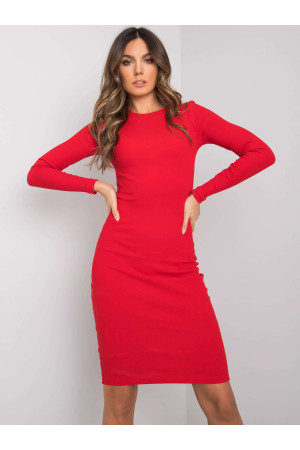 Aptempta suknelė moterims (raudonos spalvos)