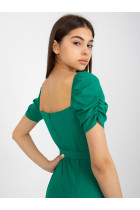 Mini kokteilinė suknelė su diržu (žalia)