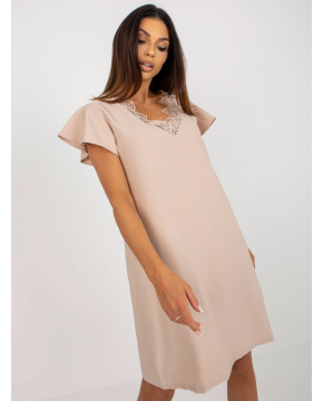 Proginė suknelė moterims Rue Paris (smėlio spalvos)