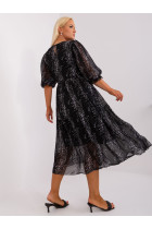 Plus size dydžio vasarinė suknelė moterims Lakert (juoda)