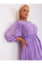 Plus size dydžio vasarinė suknelė moterims Lakert (violetinė)