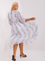 Plus size dydžio vasarinė suknelė moterims Lakert (balta)