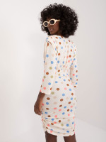 Aptempta suknelė moterims su taškeliais (balta)