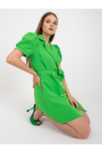 Kokteilinė suknelė moterims su diržu (žalia)