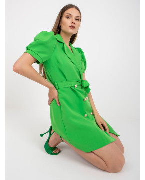 Kokteilinė suknelė moterims su diržu (žalia)