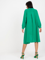 Platėjanti marškinių tipo suknelė Italy Fashion (žalia)
