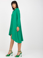 Platėjanti marškinių tipo suknelė Italy Fashion (žalia)