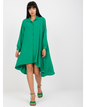 Platėjanti marškinių tipo suknelė Italy Fashion (žalia)