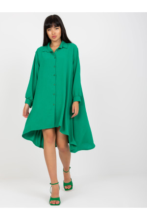 Platėjanti marškinių tipo suknelė Italy Fashion (žalia)