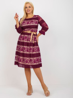 Plus size dydžio kokteilinė suknelė moterims Lakert (violetinė)