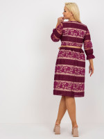 Plus size dydžio kokteilinė suknelė moterims Lakert (violetinė)