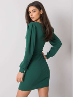 Aptempta suknelė pūstomis rankovėmis Rue Paris (Žalia)