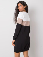 Sportinio stiliaus medvilnės suknelė Rue Paris (juoda)