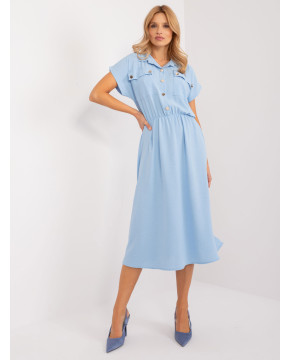 Suknelė moterims su sagutėmis (melsvos spalvos)