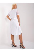 Plus size dydžio vasarinė suknelė moterims Relevant (balta)