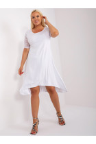 Plus size dydžio vasarinė suknelė moterims Relevant (balta)