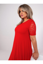 Plus size dydžio vasarinė suknelė moterims Relevant (raudona)