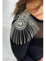 Proginė suknelė su papuošimu (juodos spalvos)