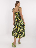 Ilga vasarinė suknelė moterims su citrinomis