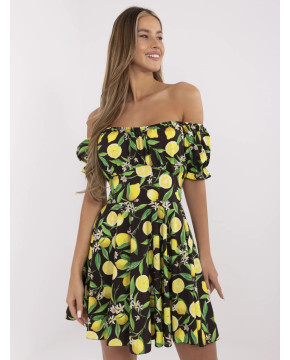 Trumpa vasarinė suknelė moterims su citrinomis